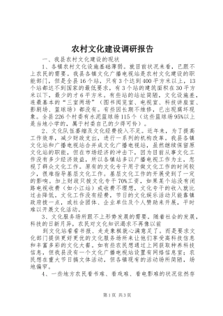 农村文化建设调研报告 (12)