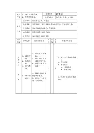 米迎面接力跑排皮球的游戏