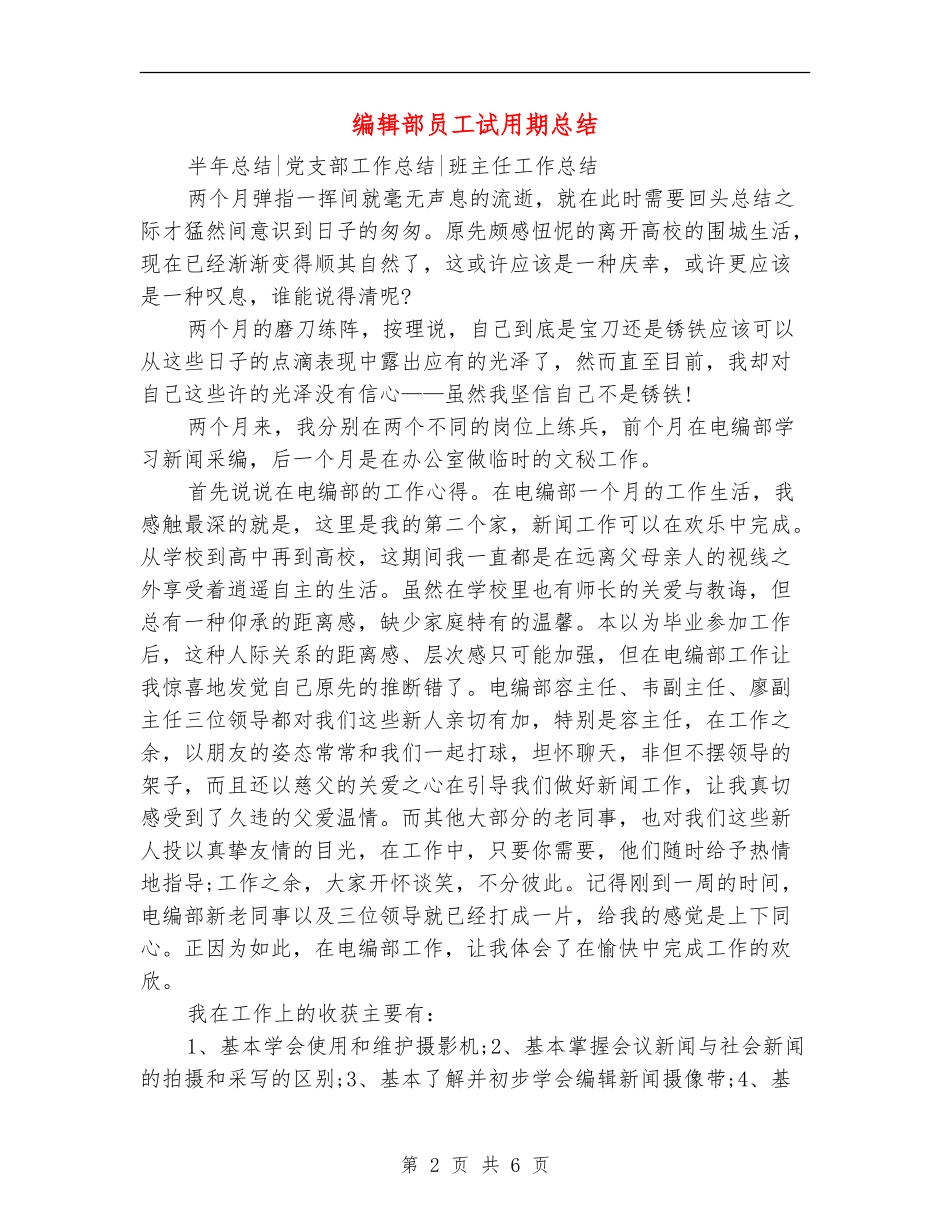 编辑部员工试用期总结_第2页