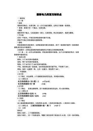 图形与几何复习知识点