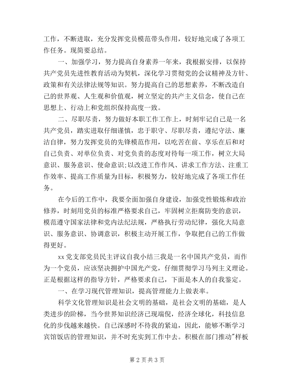 2024年支部党员民主评议总结_第2页