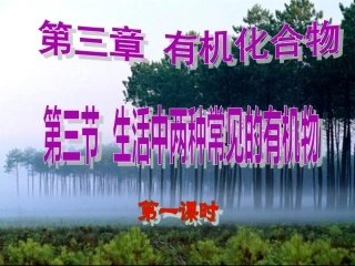 第三节生活中两种常见的有机物（第一课时）