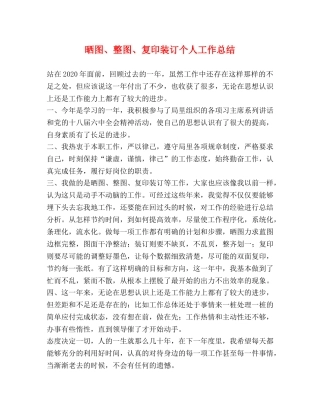晒图、整图、复印装订个人工作总结 
