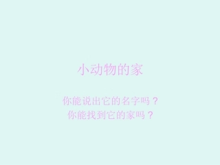 小动物的家课件