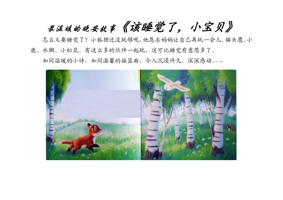 绘本导读《该睡觉了，小宝贝》 (2)_第1页