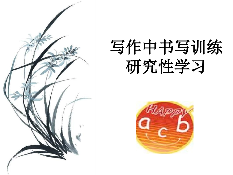 写作中书写训练研究性学习_第1页