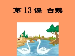 四年级上语文课件-白鹅-人教版