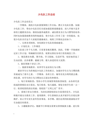 少先队工作总结2 