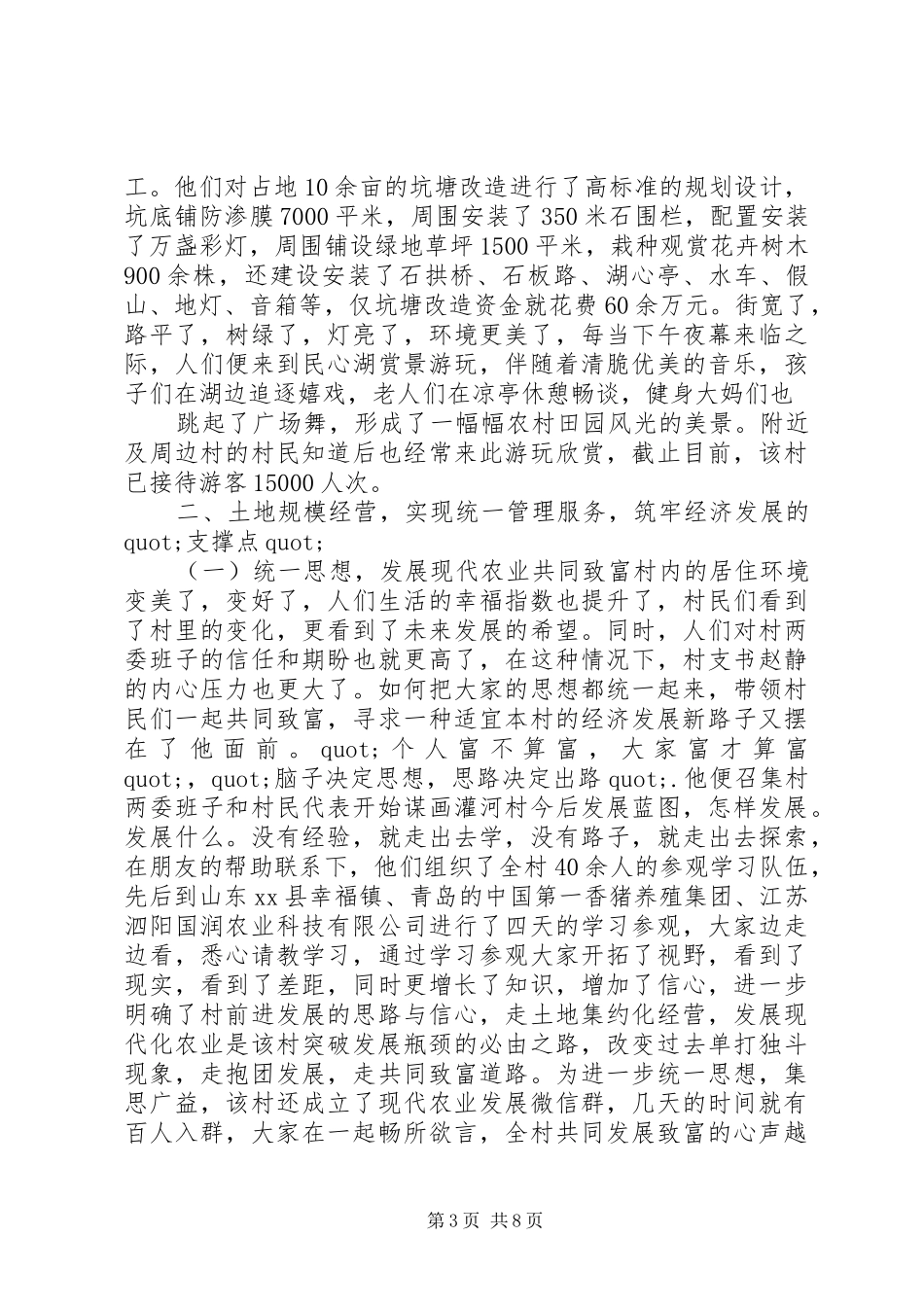 农旅一体化典型村调研报告_第3页