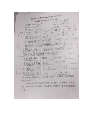 二班二组分工表
