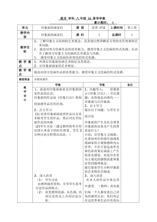 印象派的画家们导学稿