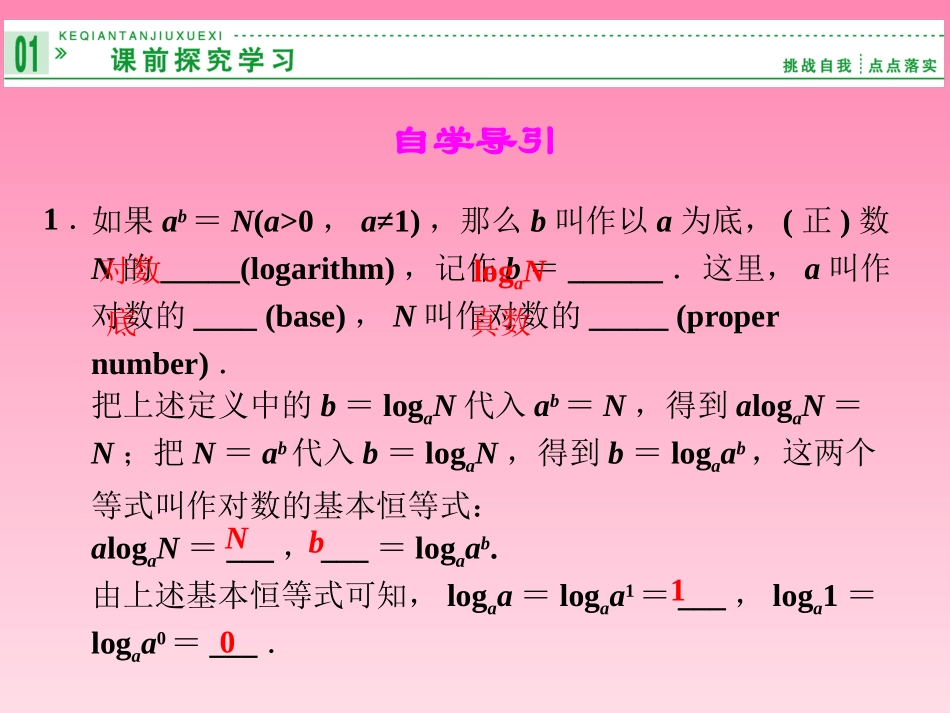 2014-2015学年高中数学2-2-1对数的概念和运算律课件湘教版必修1_第2页