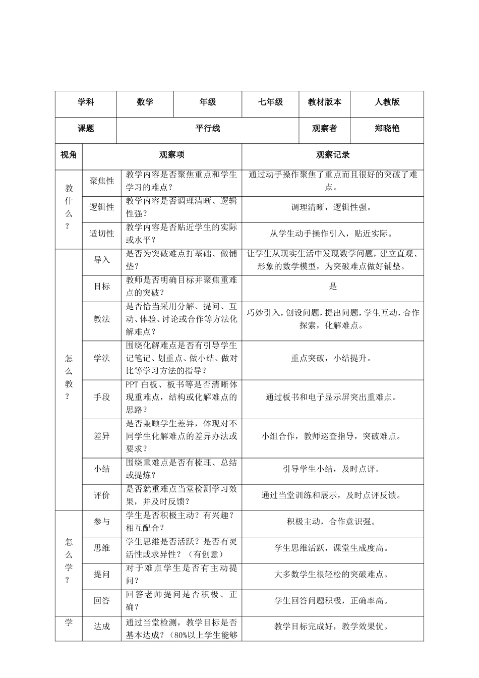 课堂记录观察表1_第2页