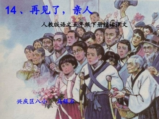 再见了，亲人第二课时