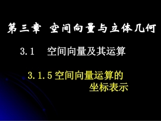 空间向量与几何