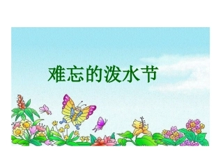 《难忘的泼水节》课件4