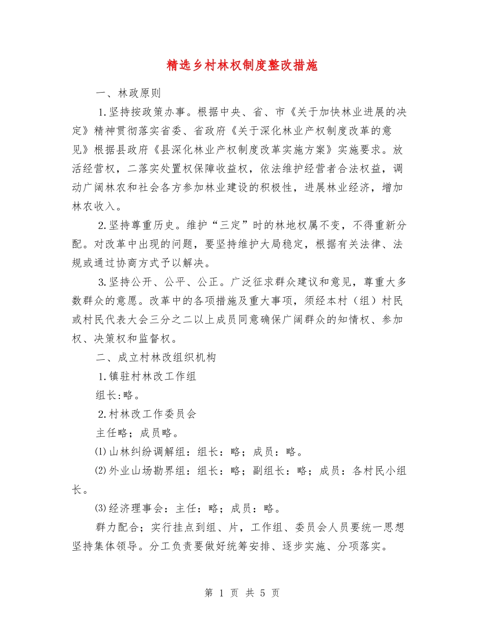 乡村林权制度整改措施_第1页