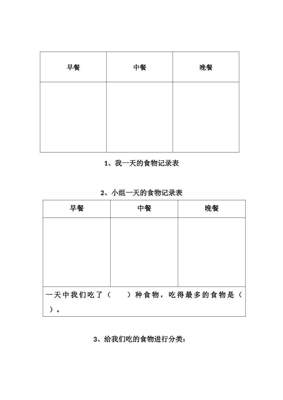 一天食物记录表格_第1页