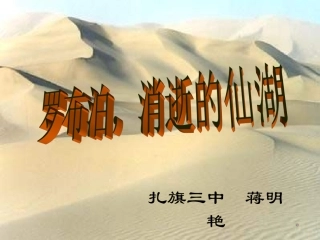 罗布泊_消逝的仙湖