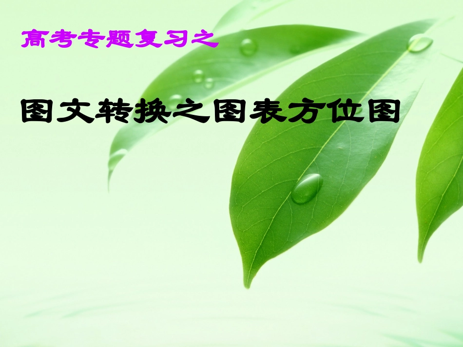 高考语文专题复习课件：图文转换图表_第1页