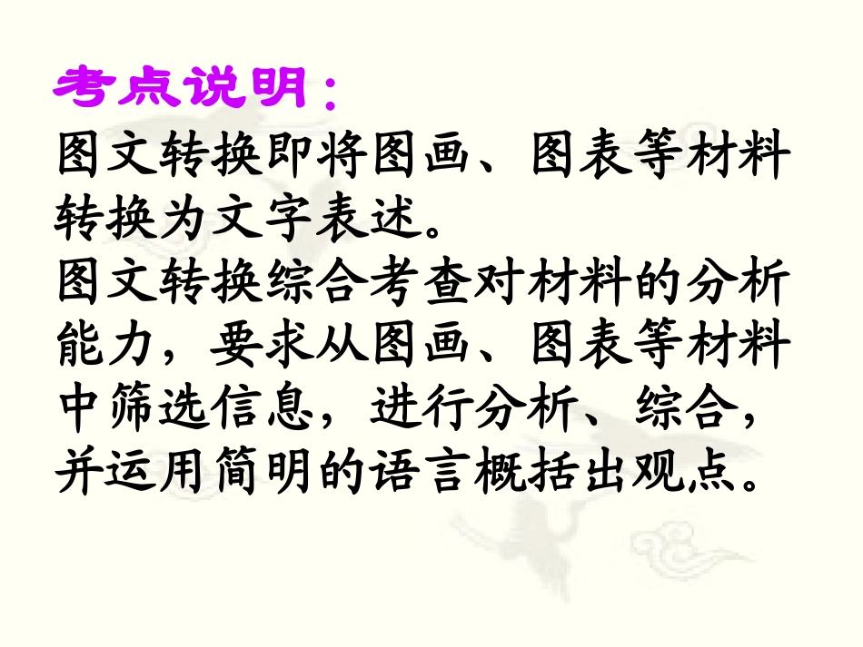 高考语文专题复习课件：图文转换图表_第2页