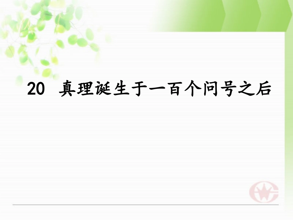 《真理诞生于一百个问号以后》课件_第2页