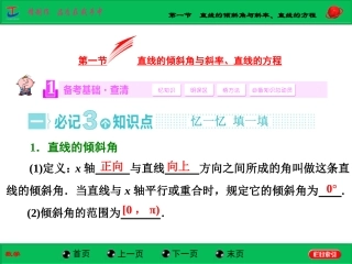 第一节直线的倾斜角与斜率、直线的方程