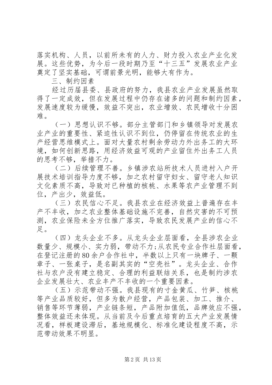 农业产业发展报告_第2页