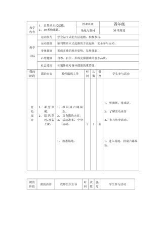 自然站立式起跑米快速跑