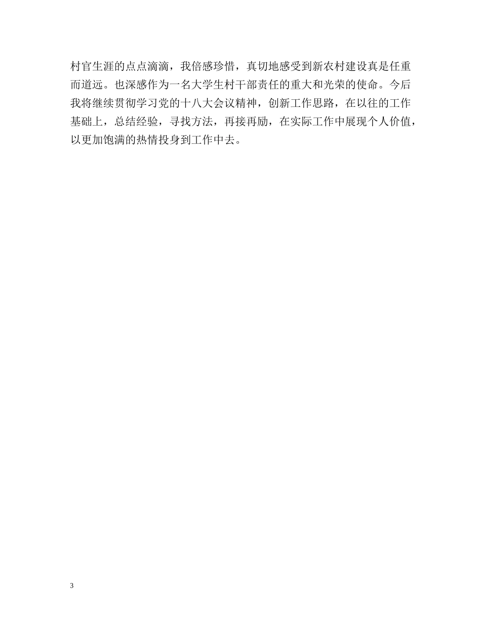 大学生村官工作总结格式 _第3页