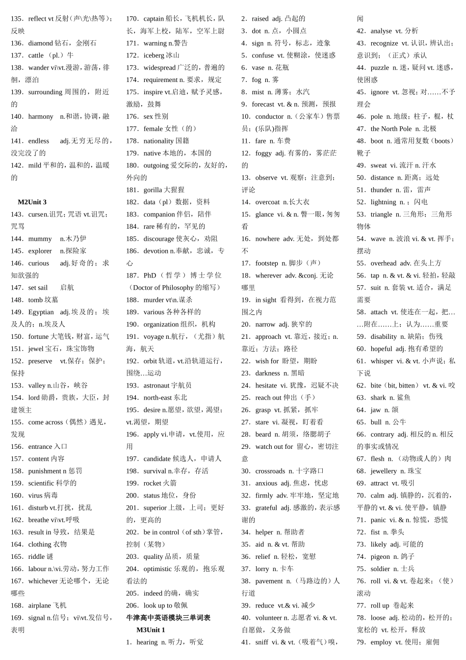 最新2014年与牛津课本单词表一致的高中模块一至十一单词表_第3页
