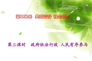 发展社会主义民主课时