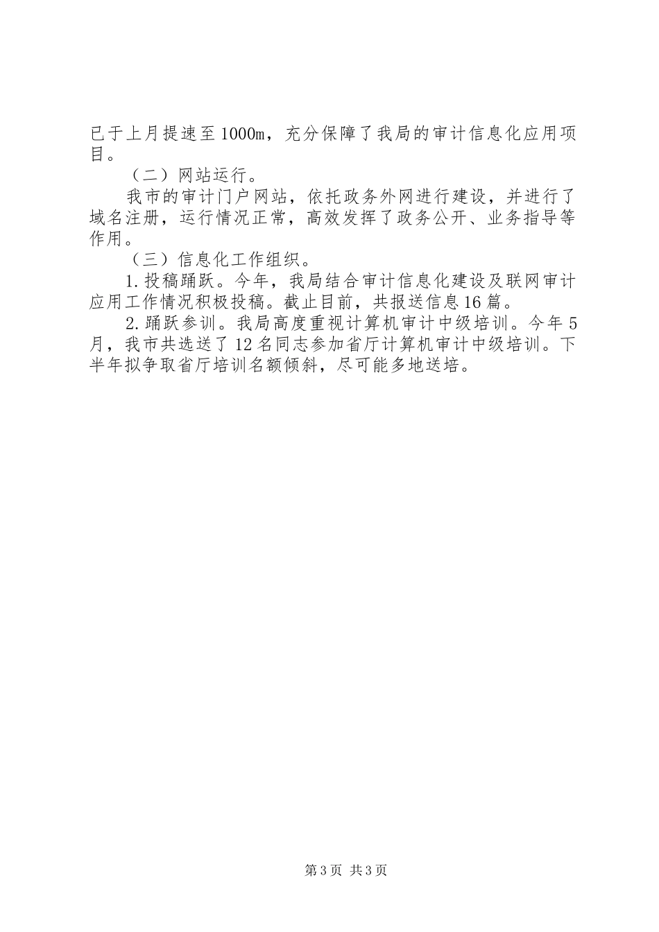 关于审计信息化建设情况的报告_第3页