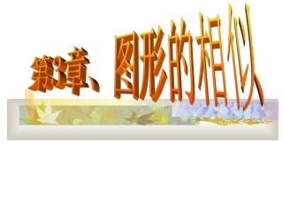 图形的相似复习课课件湘教版九年级上