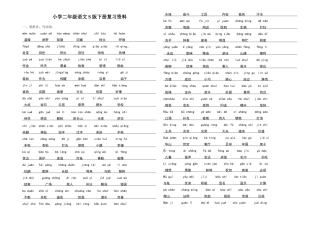 二年级语文S版下册重点字词句复习6