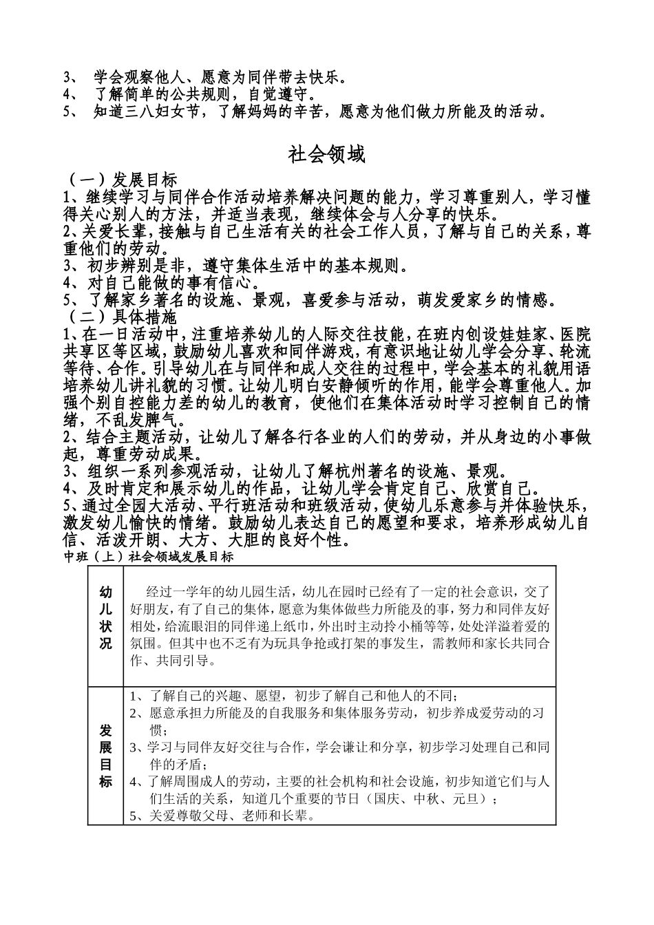 幼儿园中班五大领域目标_第2页