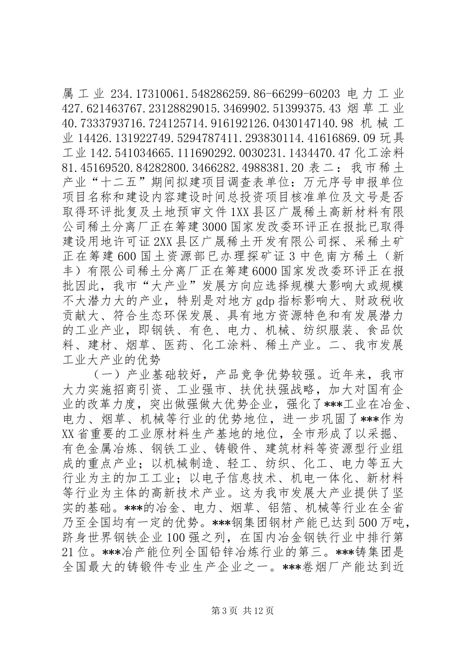 关于培育发展工业大产业的调研报告_第3页