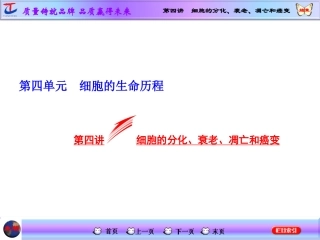 第四讲细胞的分化、衰老、凋亡和癌变