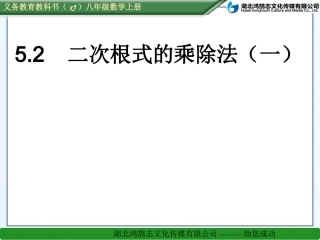 二次根式的乘法和除法(一)
