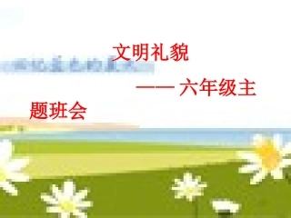 文明礼貌主题班会