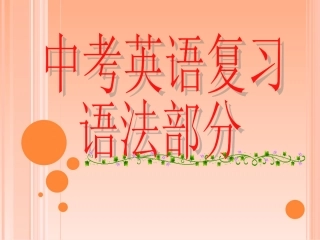 【课件】英语九年级中考复习语法专项-状语从句（1课时）