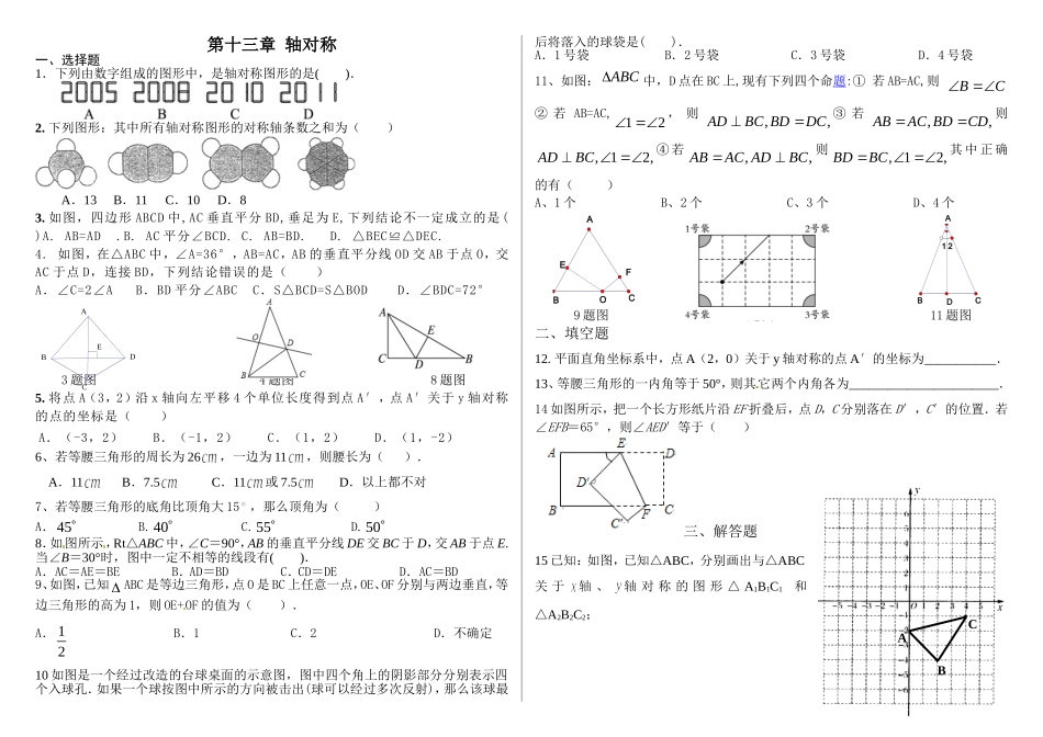 第十三章轴对称_第1页