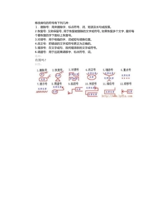 修改病句的符号有下列几种