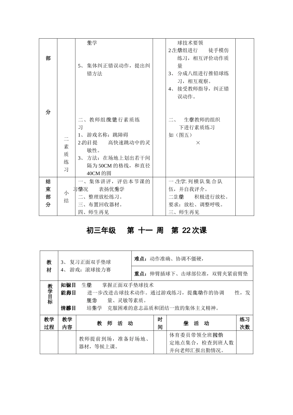 九年级体育第11周教案_第3页