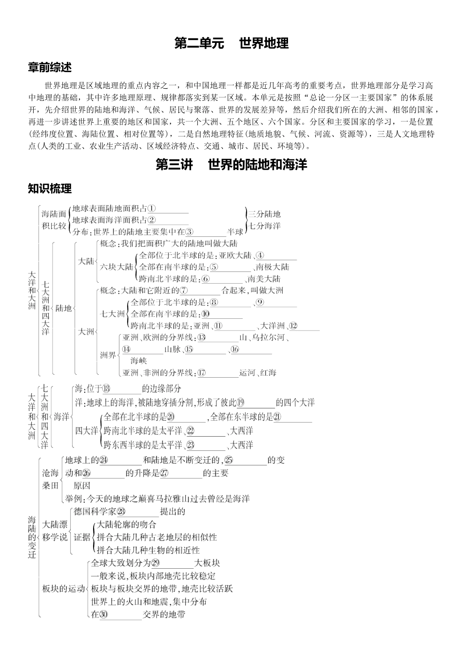 （已打印）3、世界的陆地和海洋（电子教案）_第1页