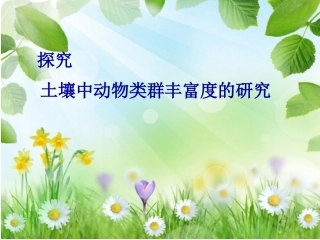 土壤中小动物类群丰富度的研究_很好
