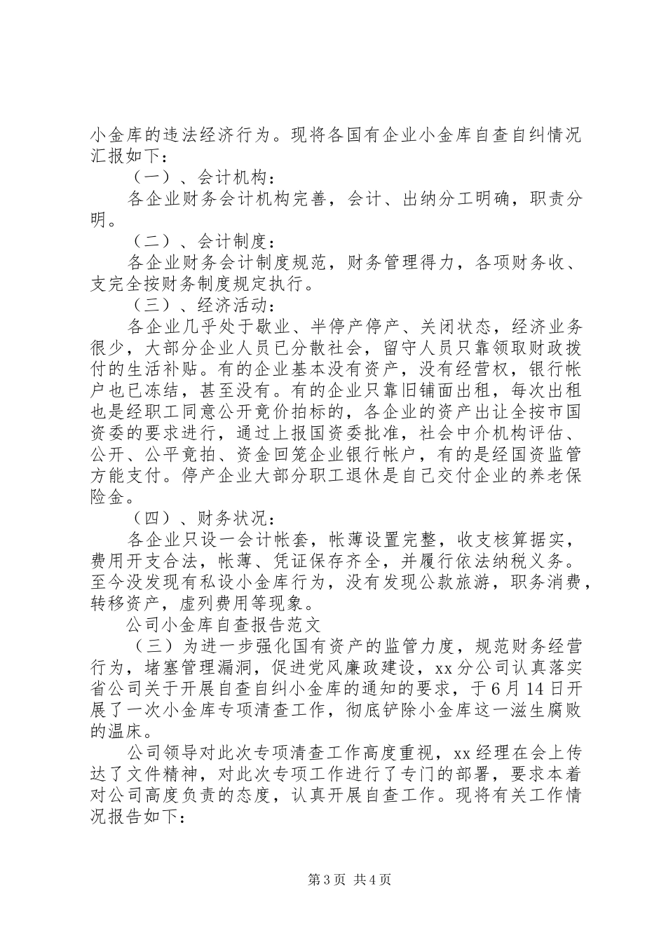 关于公司小金库自查报告_第3页