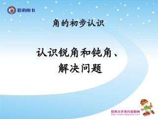 认识锐角和钝角解决问题