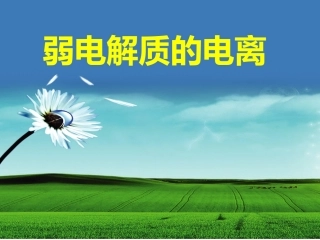 弱电解质的电离