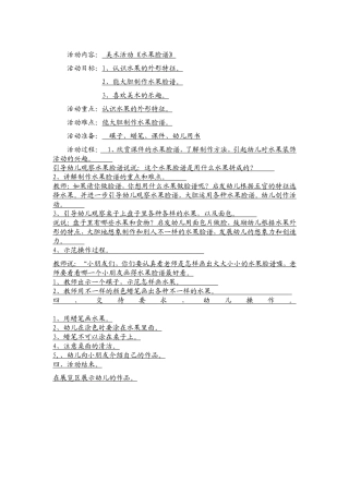 美术活动《水果脸谱》